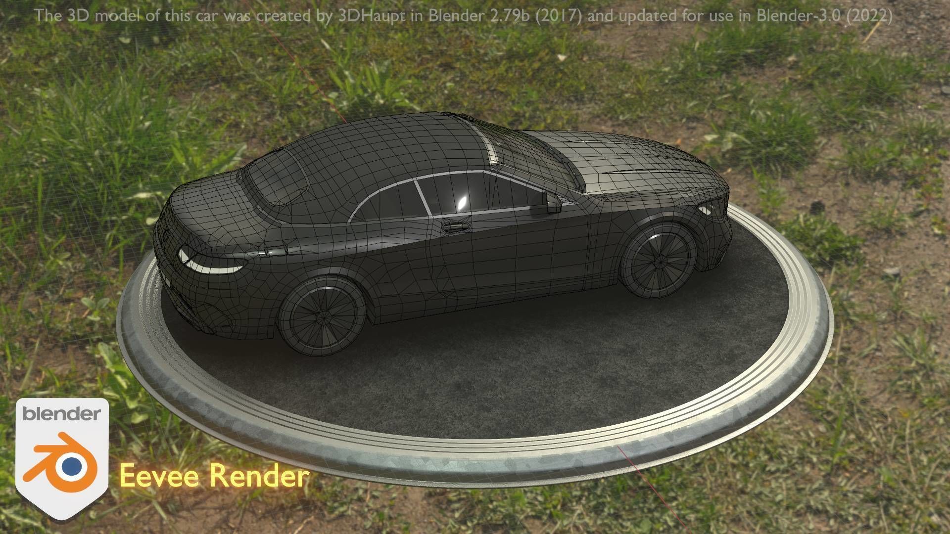 City Car 9 Top-Class Type-A Black Low-poly 3D model_33