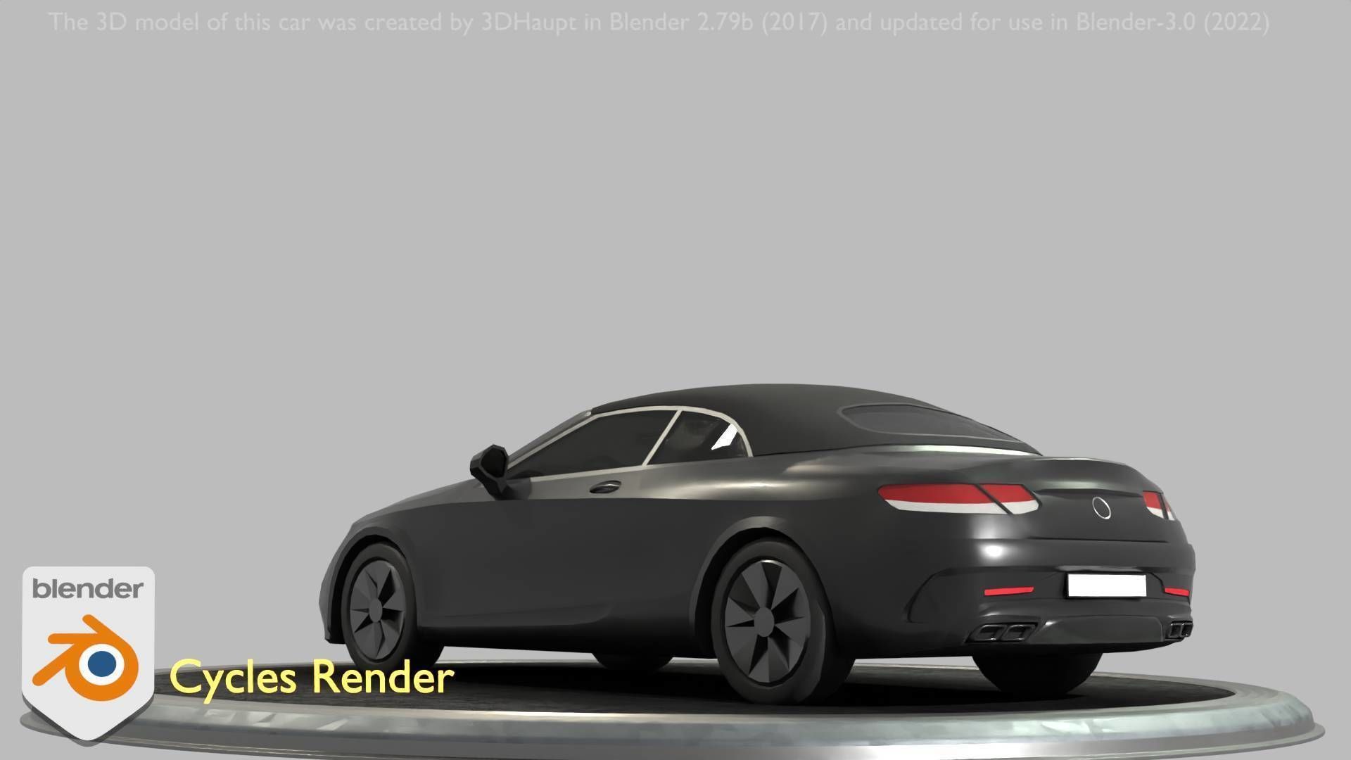 City Car 9 Top-Class Type-A Black Low-poly 3D model_29