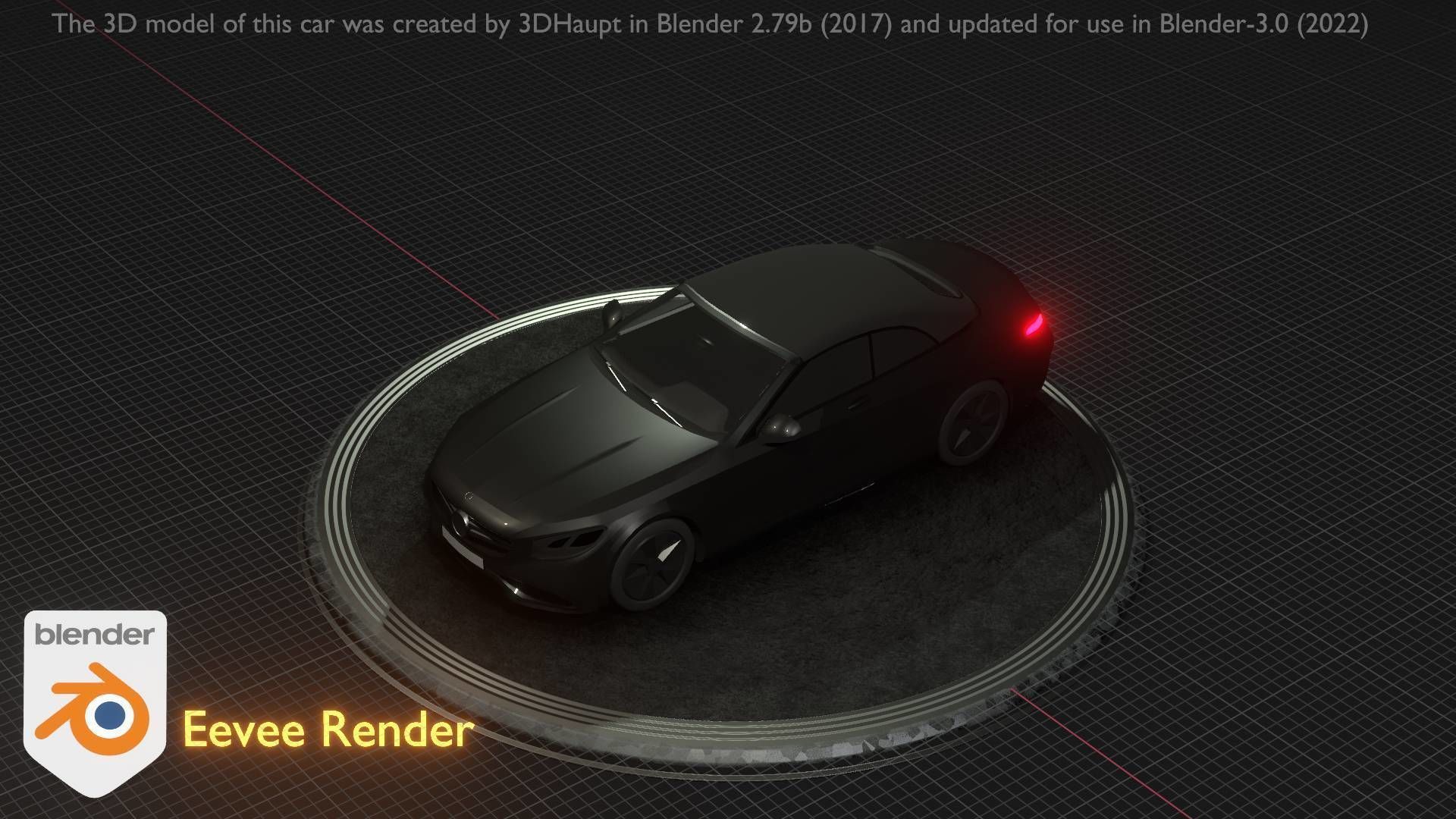 City Car 9 Top-Class Type-A Black Low-poly 3D model_71