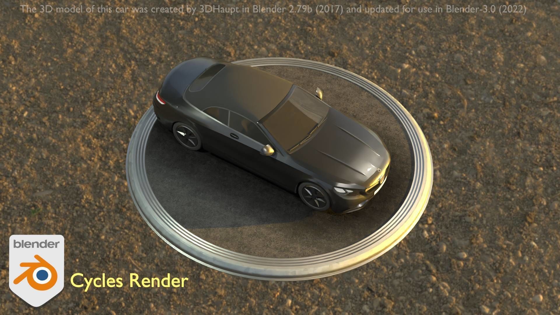 City Car 9 Top-Class Type-A Black Low-poly 3D model_66