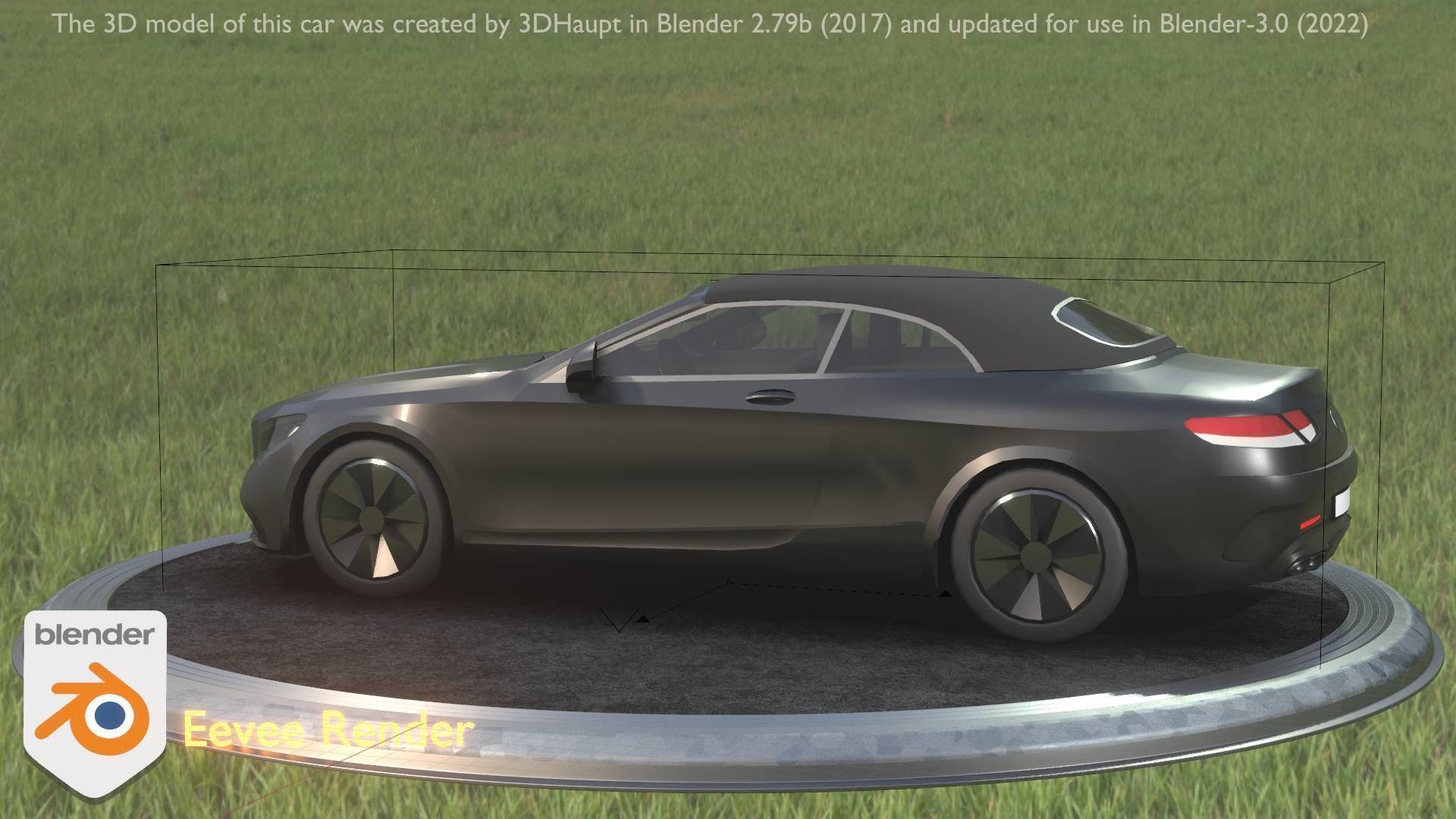 City Car 9 Top-Class Type-A Black Low-poly 3D model_42