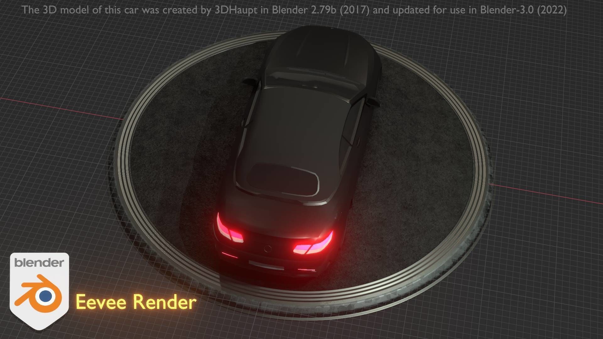 City Car 9 Top-Class Type-A Black Low-poly 3D model_61