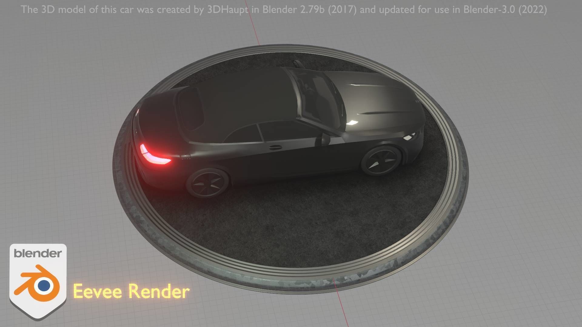 City Car 9 Top-Class Type-A Black Low-poly 3D model_19