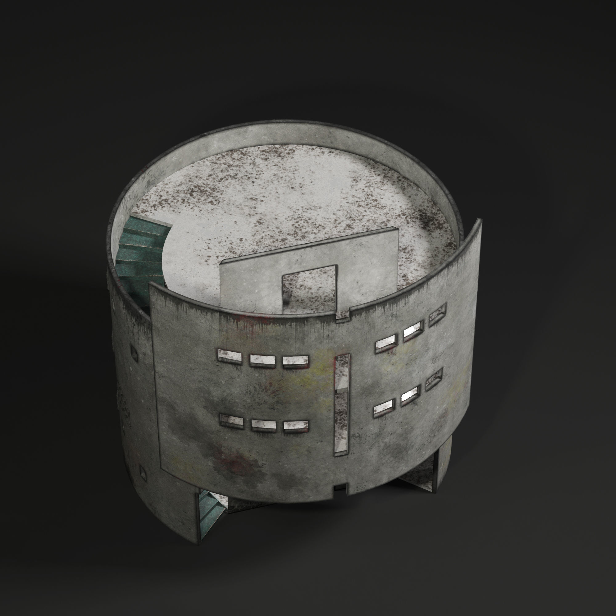 Old Castle Low-poly 3D model_5