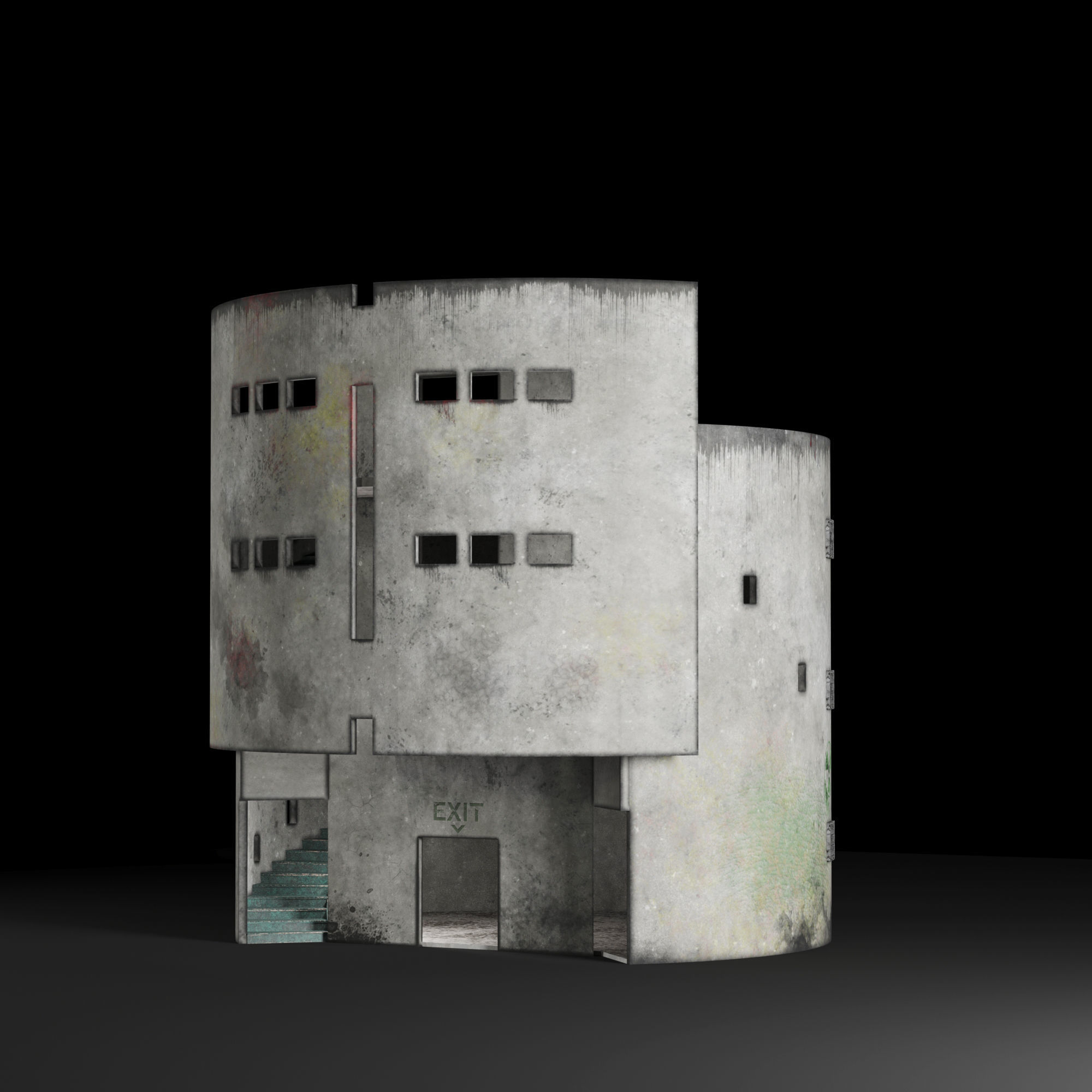 Old Castle Low-poly 3D model_1