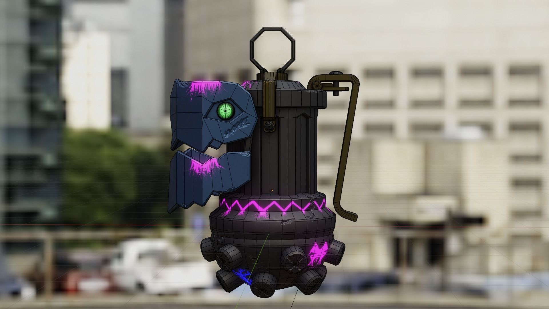 Grenade game game ready PBR Low-poly 3D model_9