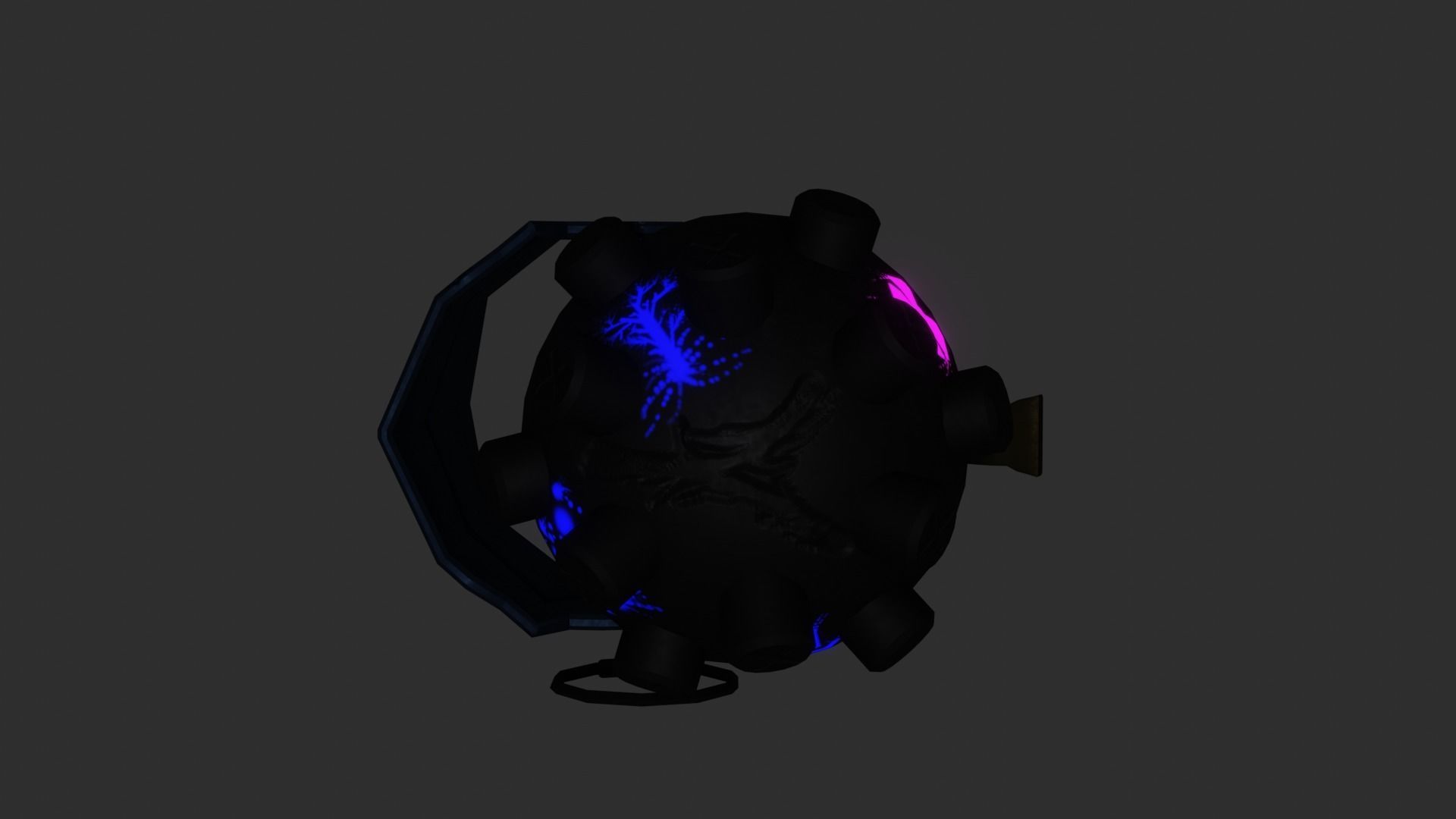 Grenade game game ready PBR Low-poly 3D model_3