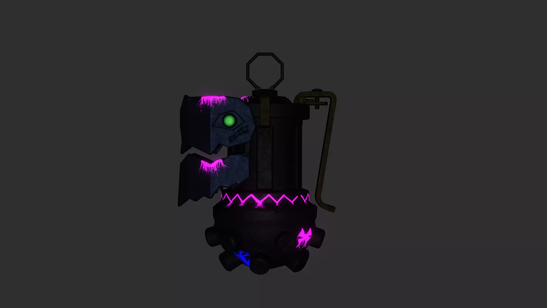 Grenade game game ready PBR Low-poly 3D model_0