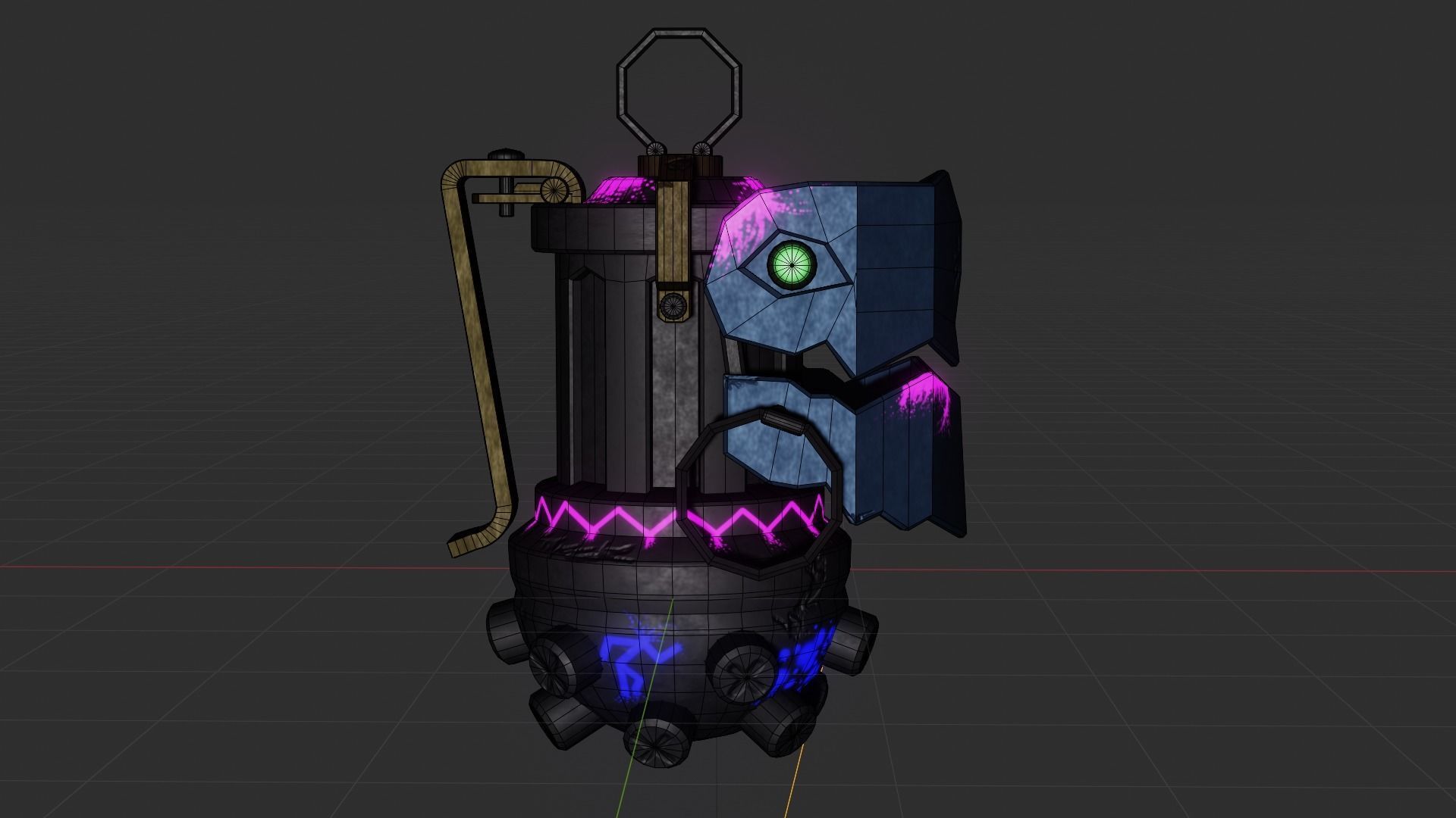 Grenade game game ready PBR Low-poly 3D model_4