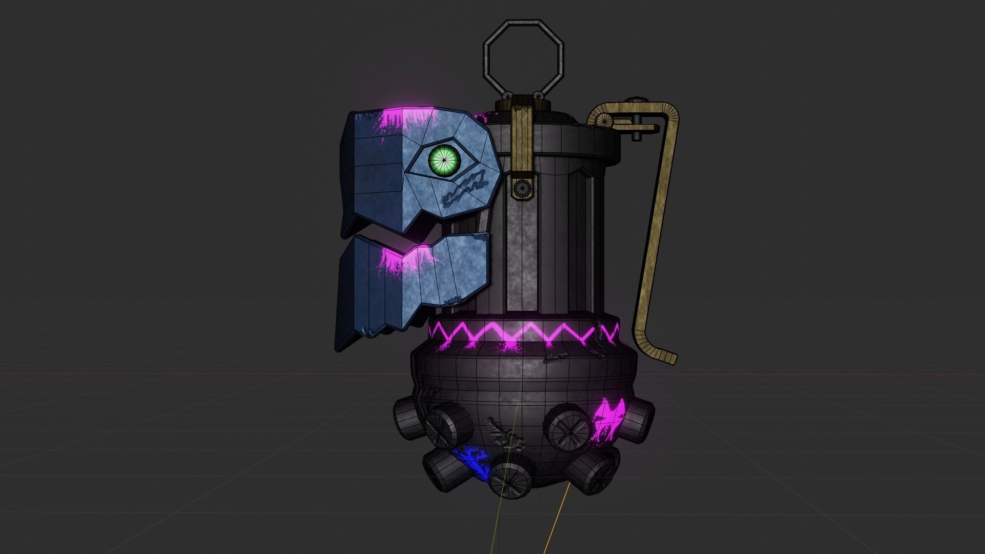 Grenade game game ready PBR Low-poly 3D model_5