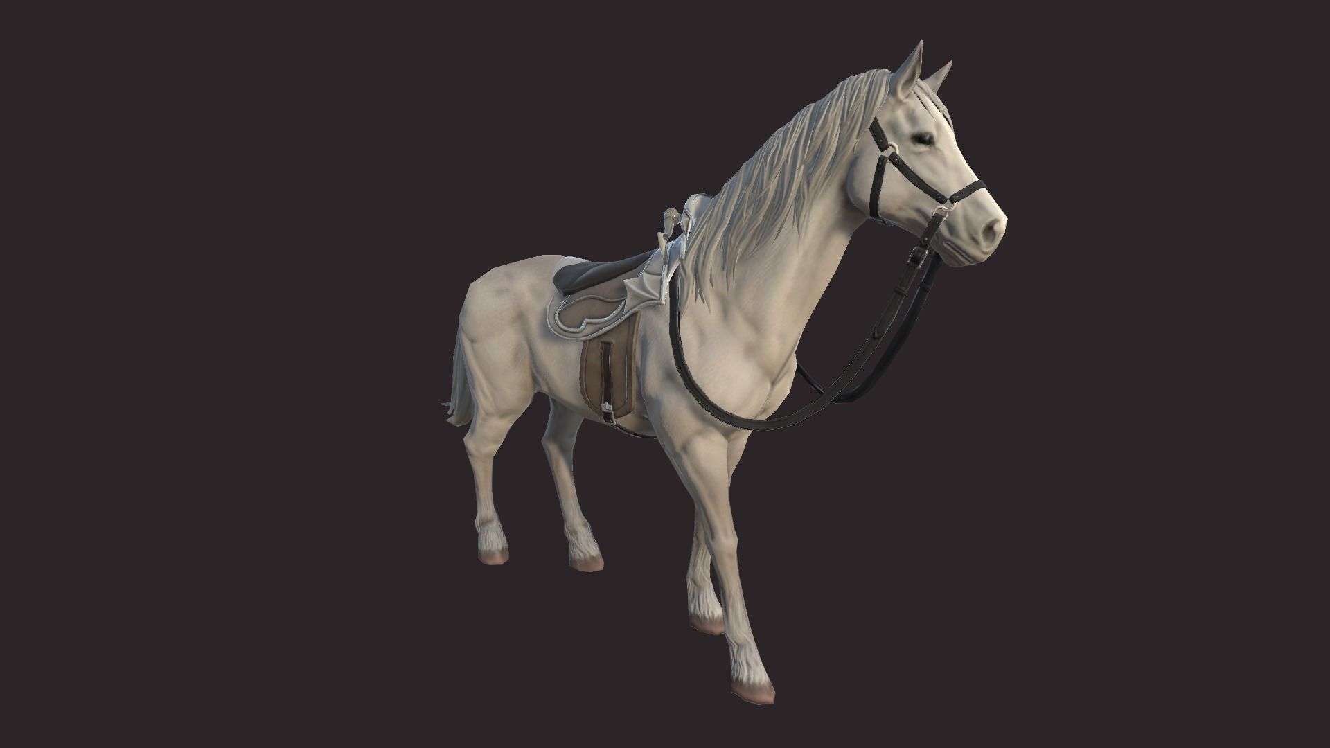 Horses horse Low-poly 3D model_3