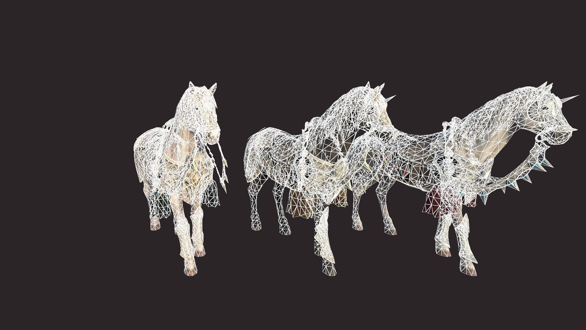 Epic Horses Low-poly 3D model_20