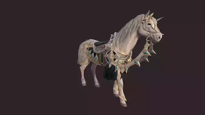 Epic Horses Low-poly 3D model