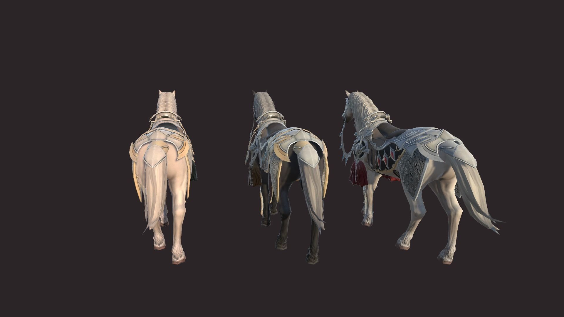 Epic Horses Low-poly 3D model_7