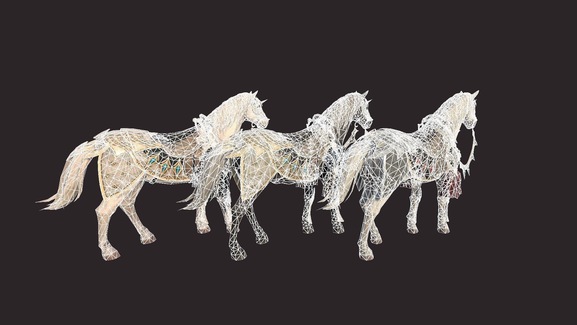 Epic Horses Low-poly 3D model_18