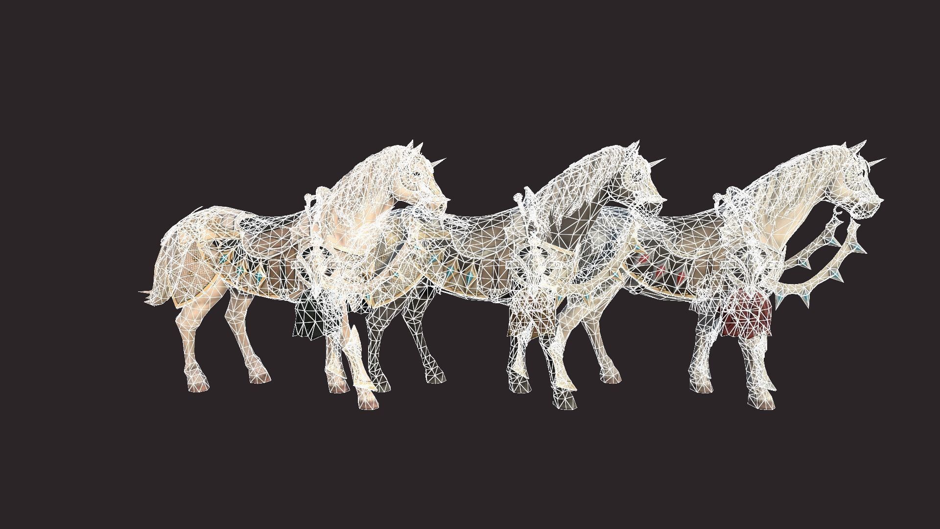 Epic Horses Low-poly 3D model_19