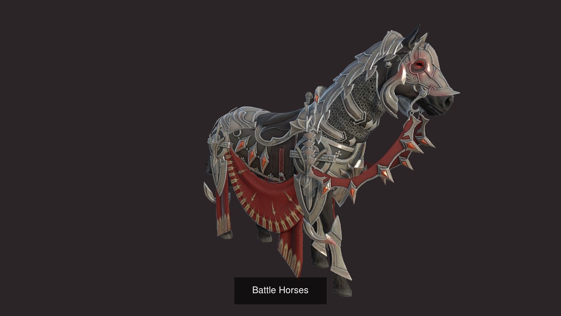 Epic Horses Pack 3D Model Collection_3