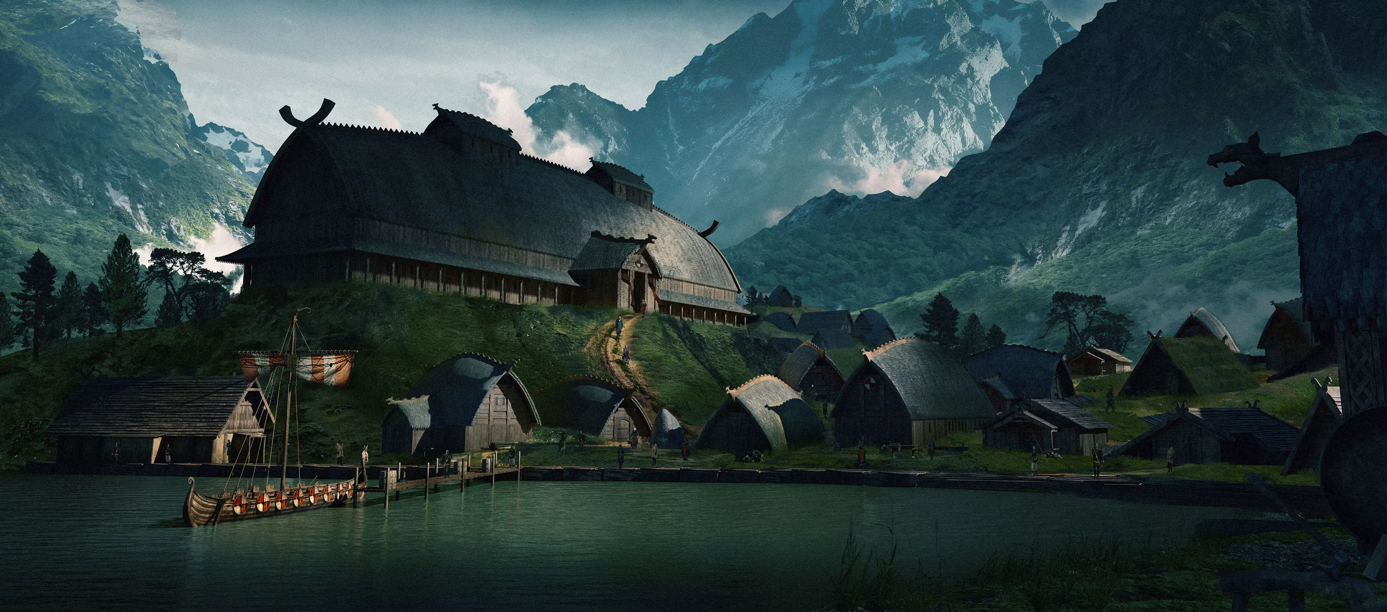 Viking Village Pack and Kit  3D model_0