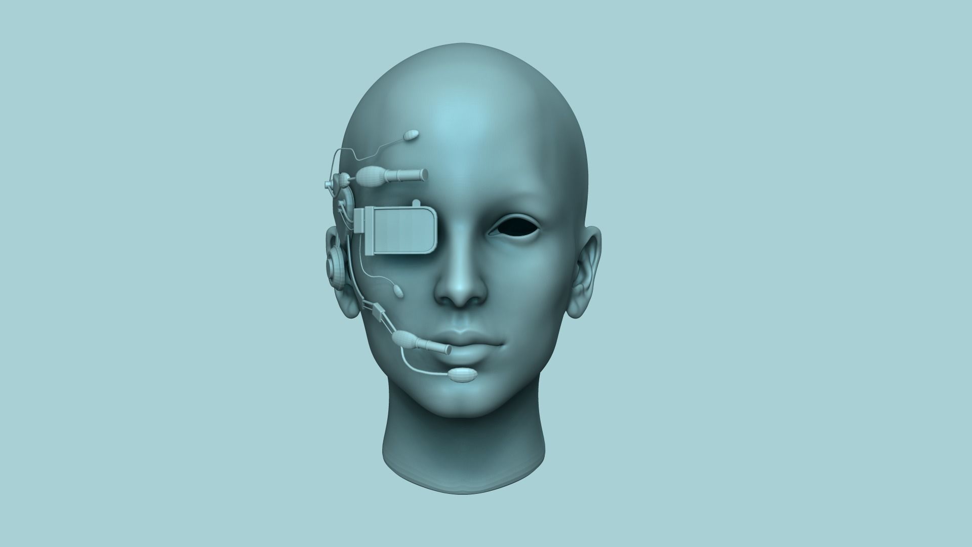 SciFi Glasses E05 Pink - Character Design Fashion Low-poly 3D model_10