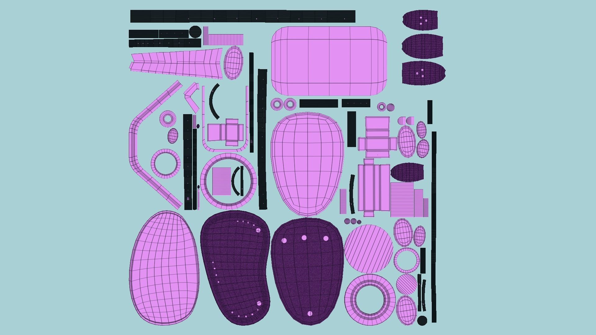 SciFi Glasses E05 Pink - Character Design Fashion Low-poly 3D model_6