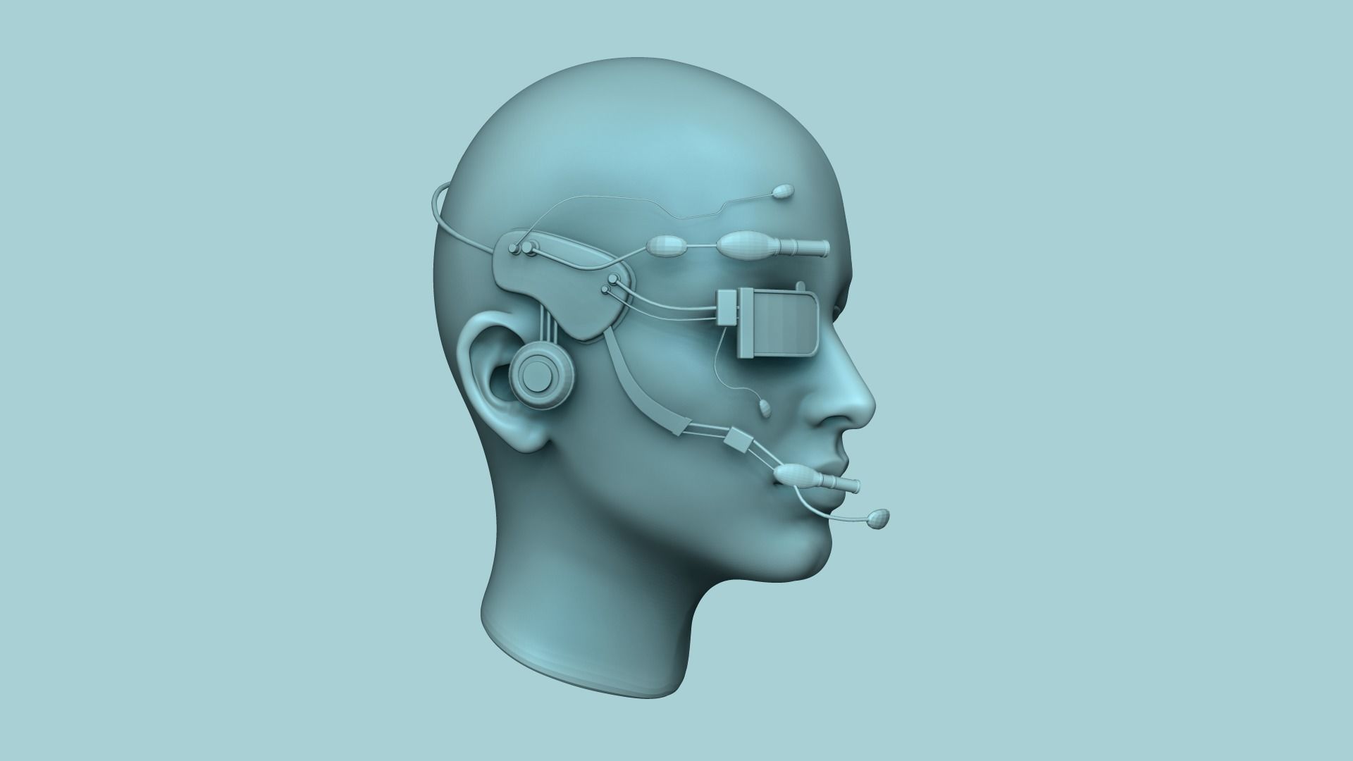 SciFi Glasses E05 Pink - Character Design Fashion Low-poly 3D model_9