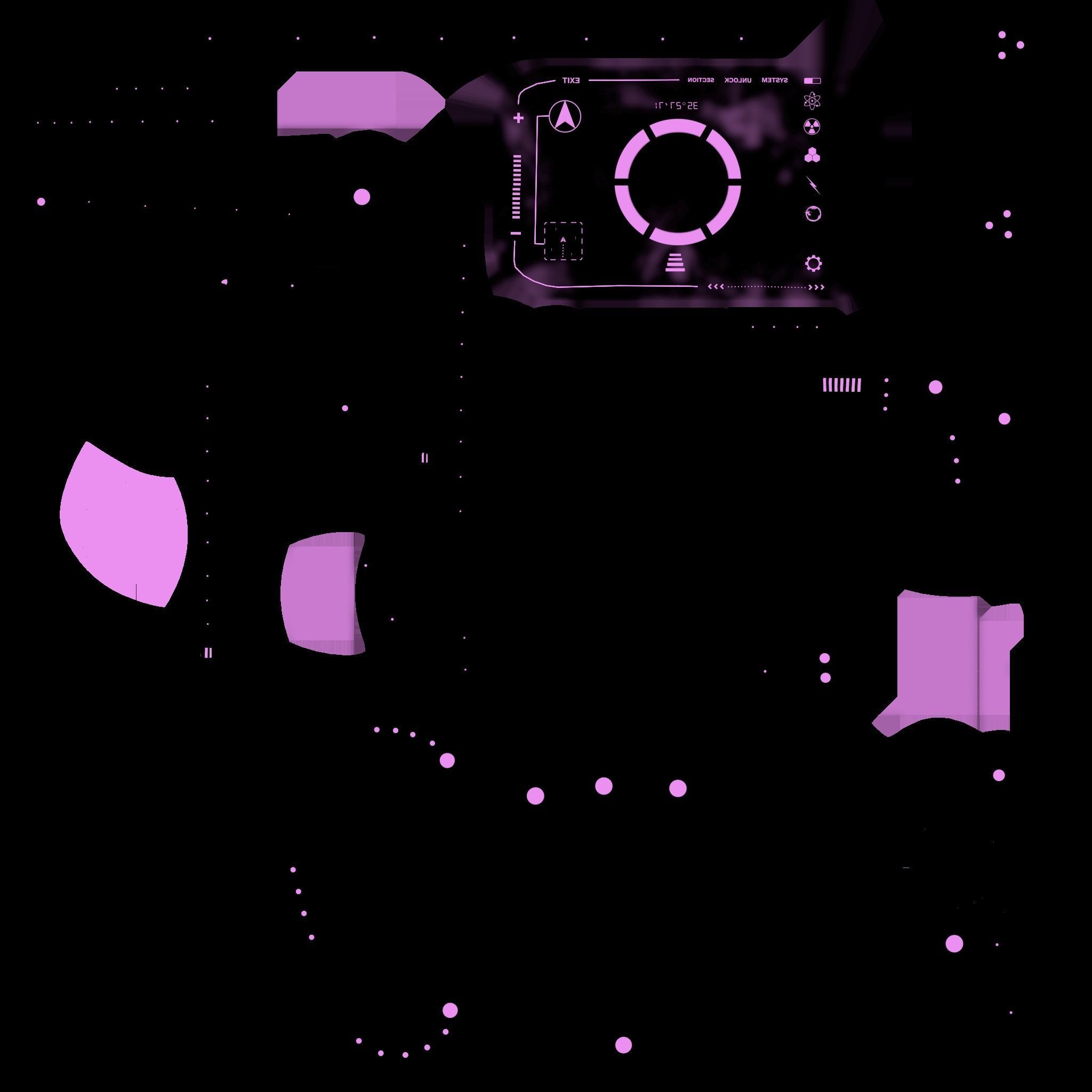 SciFi Glasses E05 Pink - Character Design Fashion Low-poly 3D model_21