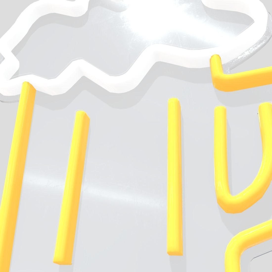 Neon Sign Beer Low-poly 3D model_13