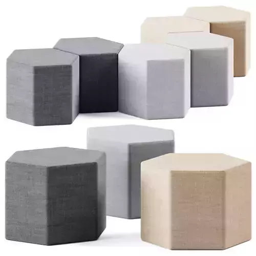 Hecks Ottoman by Blu Dot 3D model
