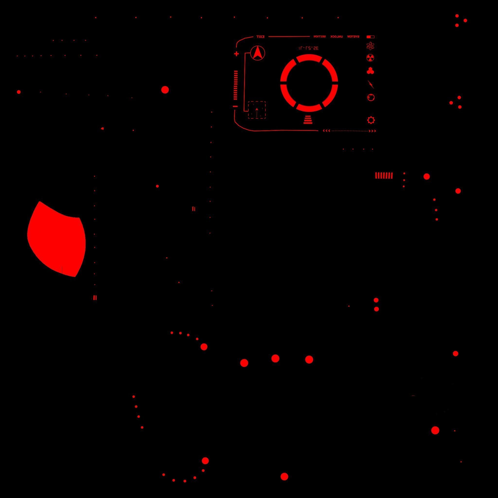 SciFi Glasses E07 Black Red - Character Design Fashion Low-poly 3D model_20