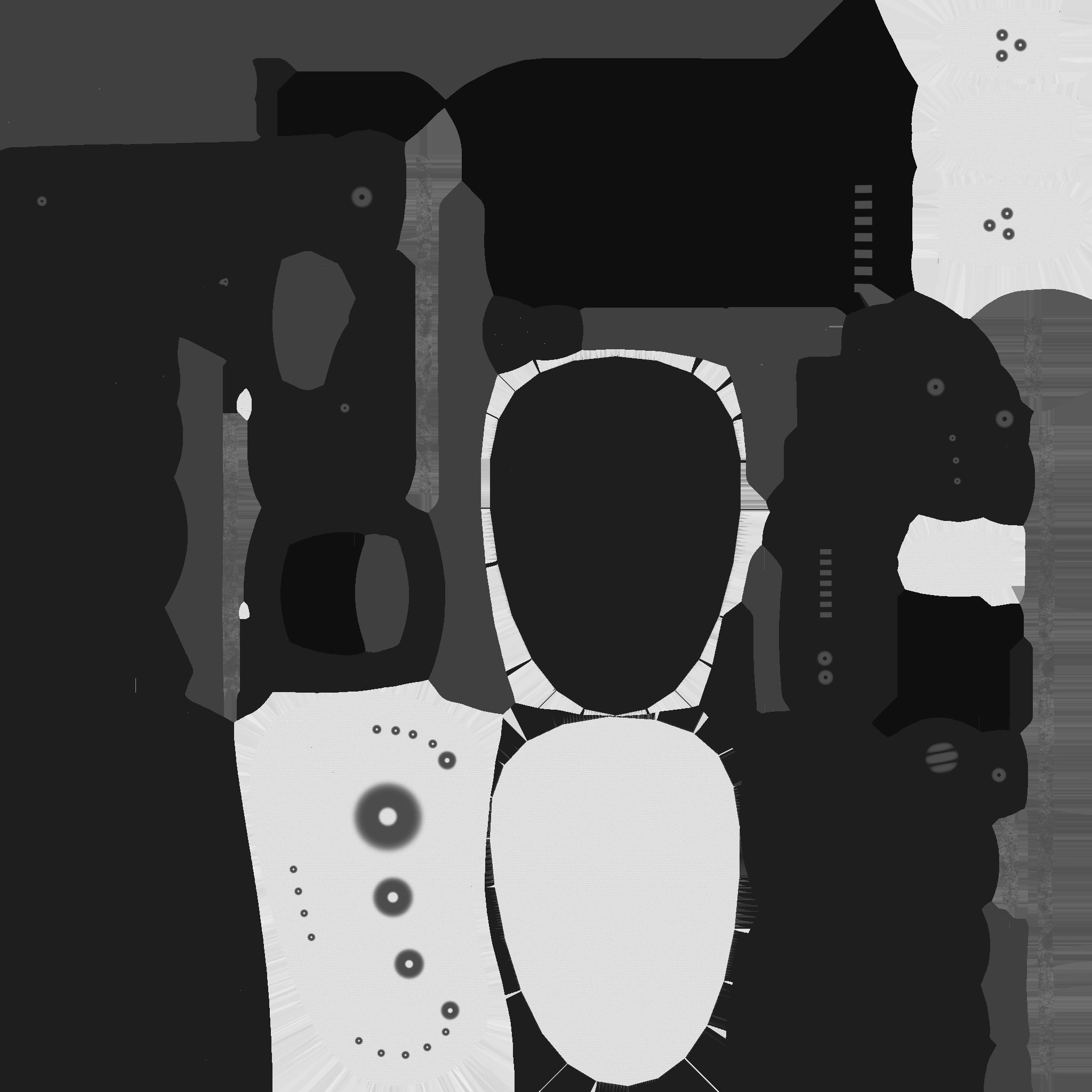 SciFi Glasses E09 Black Blue - Character Design Fashion Low-poly 3D model_26