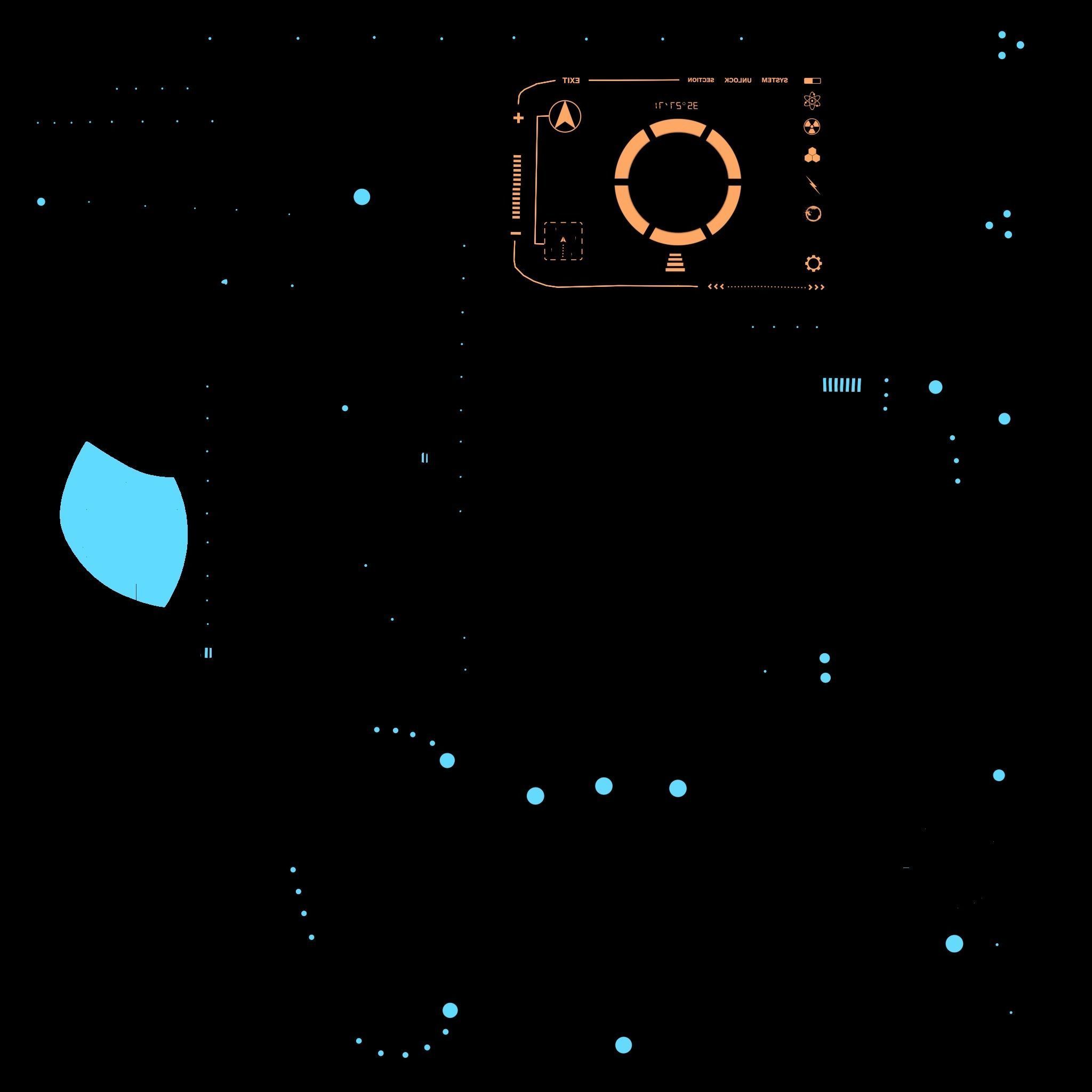 SciFi Glasses E10 Orange Blue - Character Design Fashion Low-poly 3D model_21