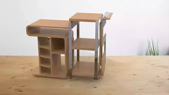 Space saving table 3D model