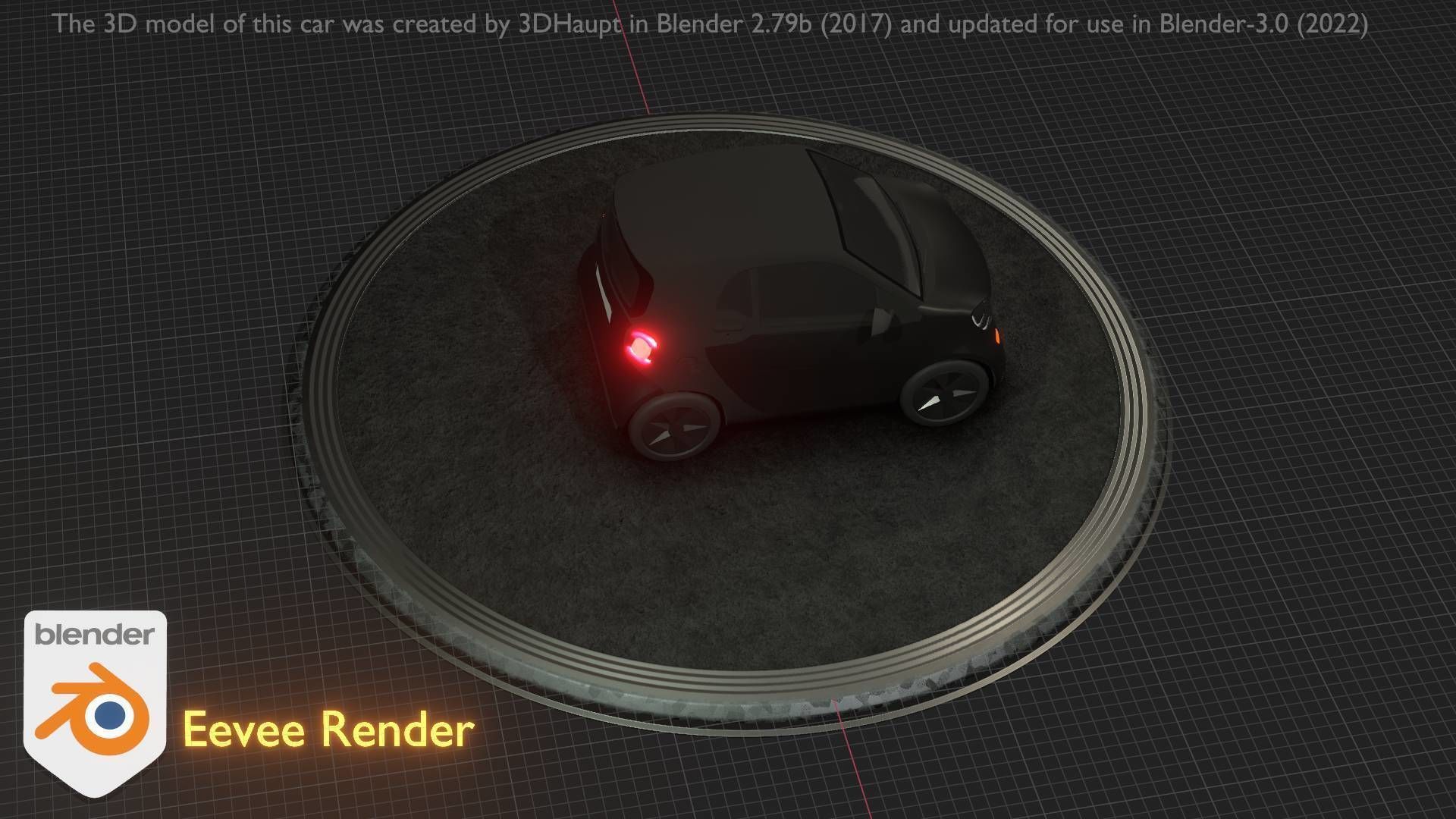 City Car 11 Small Type-E Black Low-poly 3D model_19