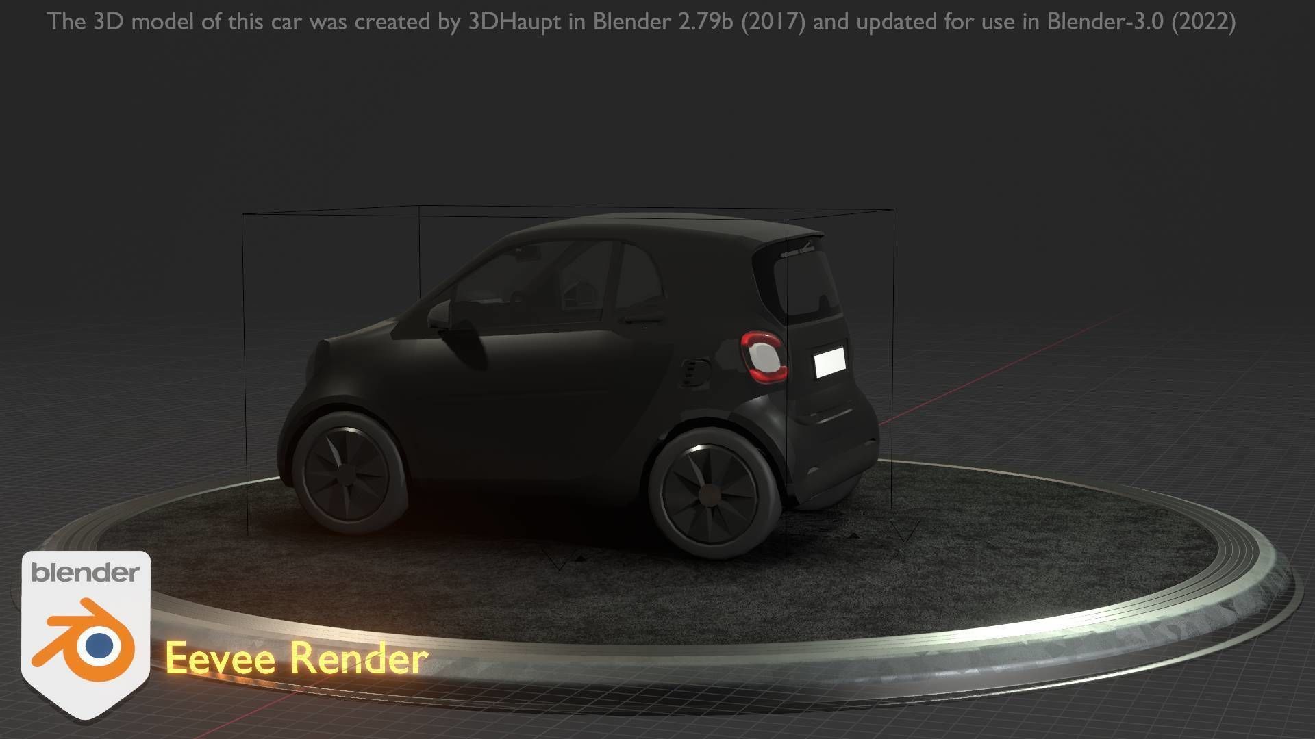 City Car 11 Small Type-E Black Low-poly 3D model_39