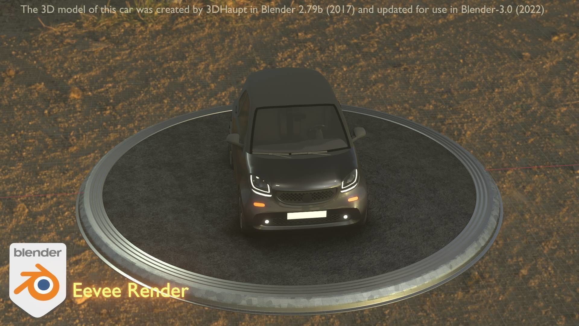 City Car 11 Small Type-E Black Low-poly 3D model_94