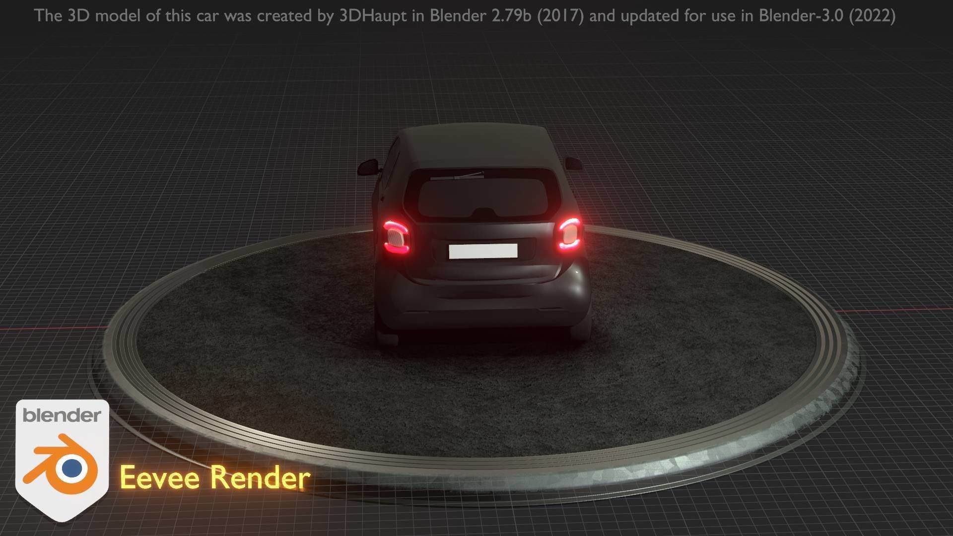 City Car 11 Small Type-E Black Low-poly 3D model_84