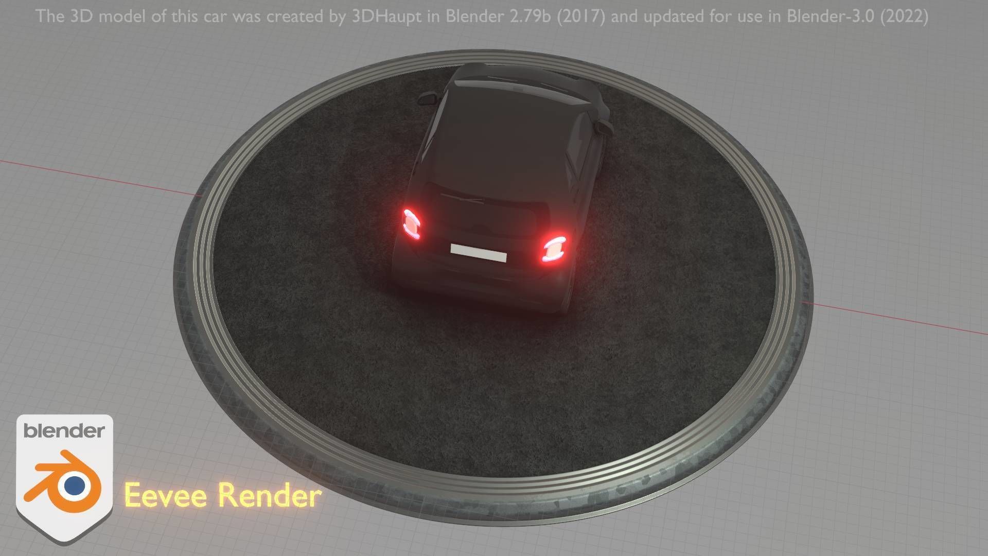 City Car 11 Small Type-E Black Low-poly 3D model_56