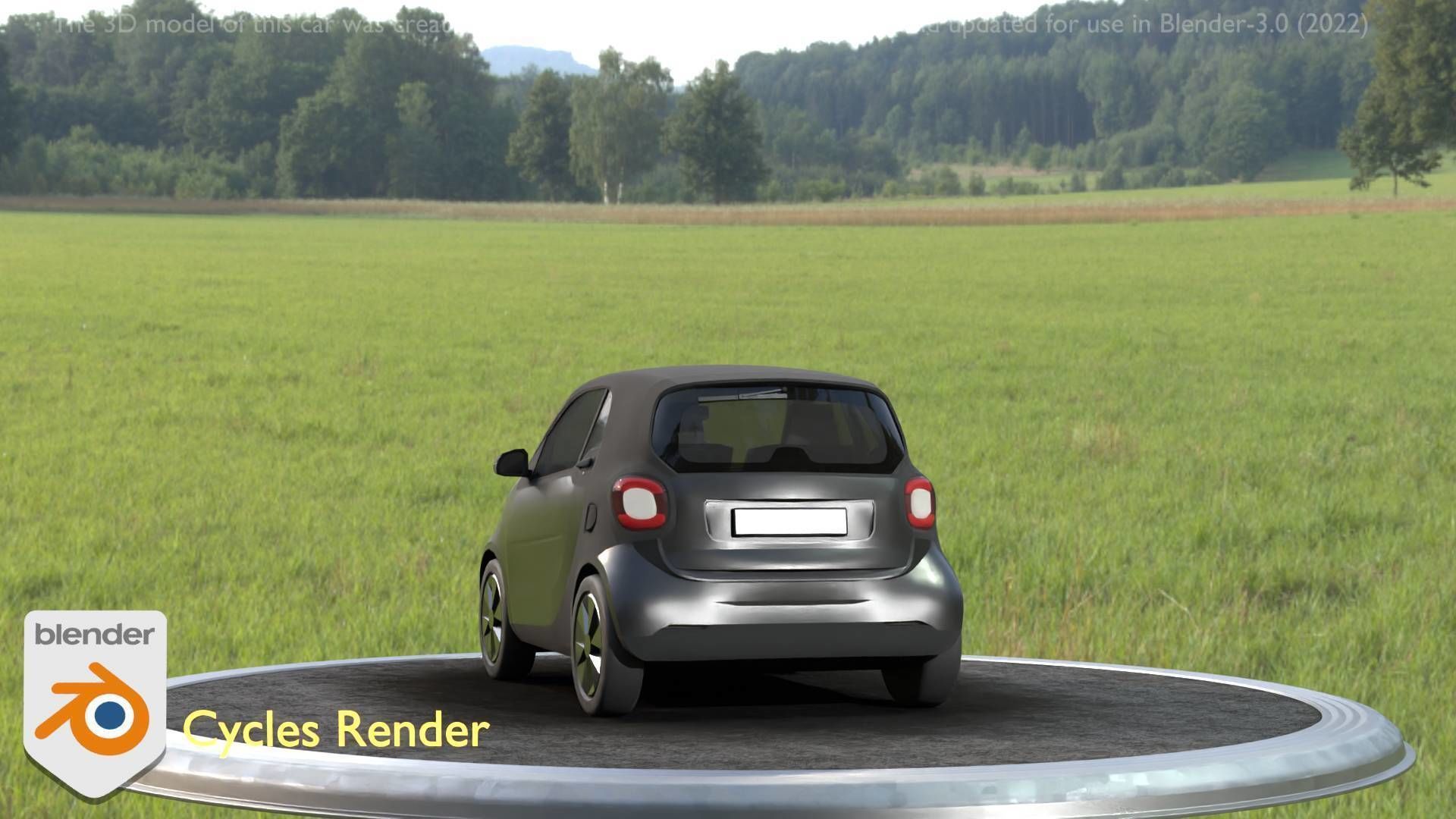 City Car 11 Small Type-E Black Low-poly 3D model_70