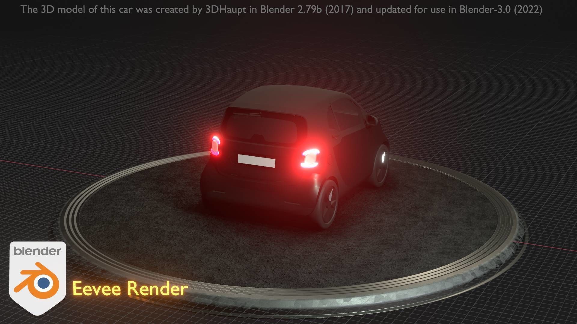 City Car 11 Small Type-E Black Low-poly 3D model_31