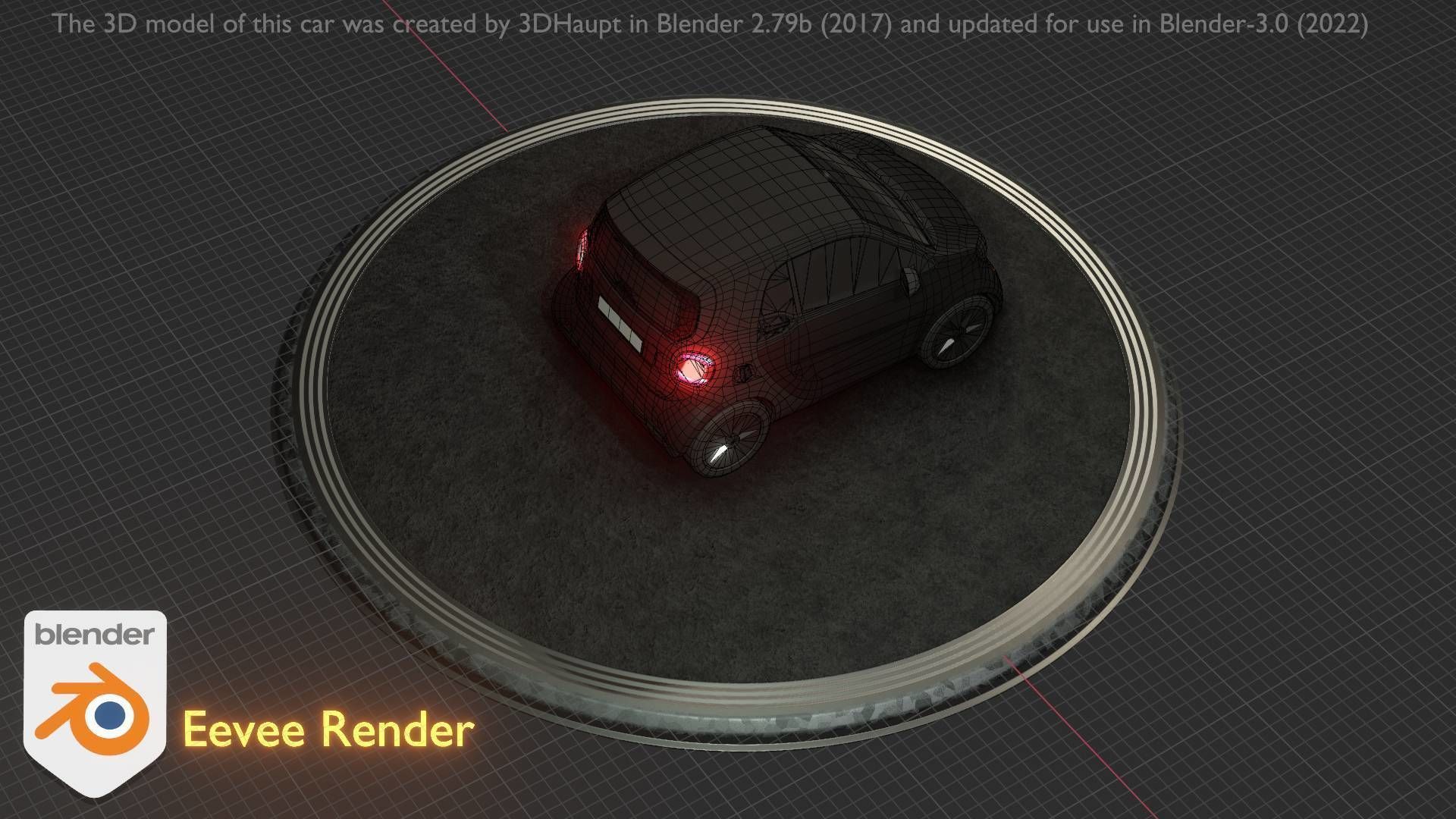 City Car 11 Small Type-E Black Low-poly 3D model_58