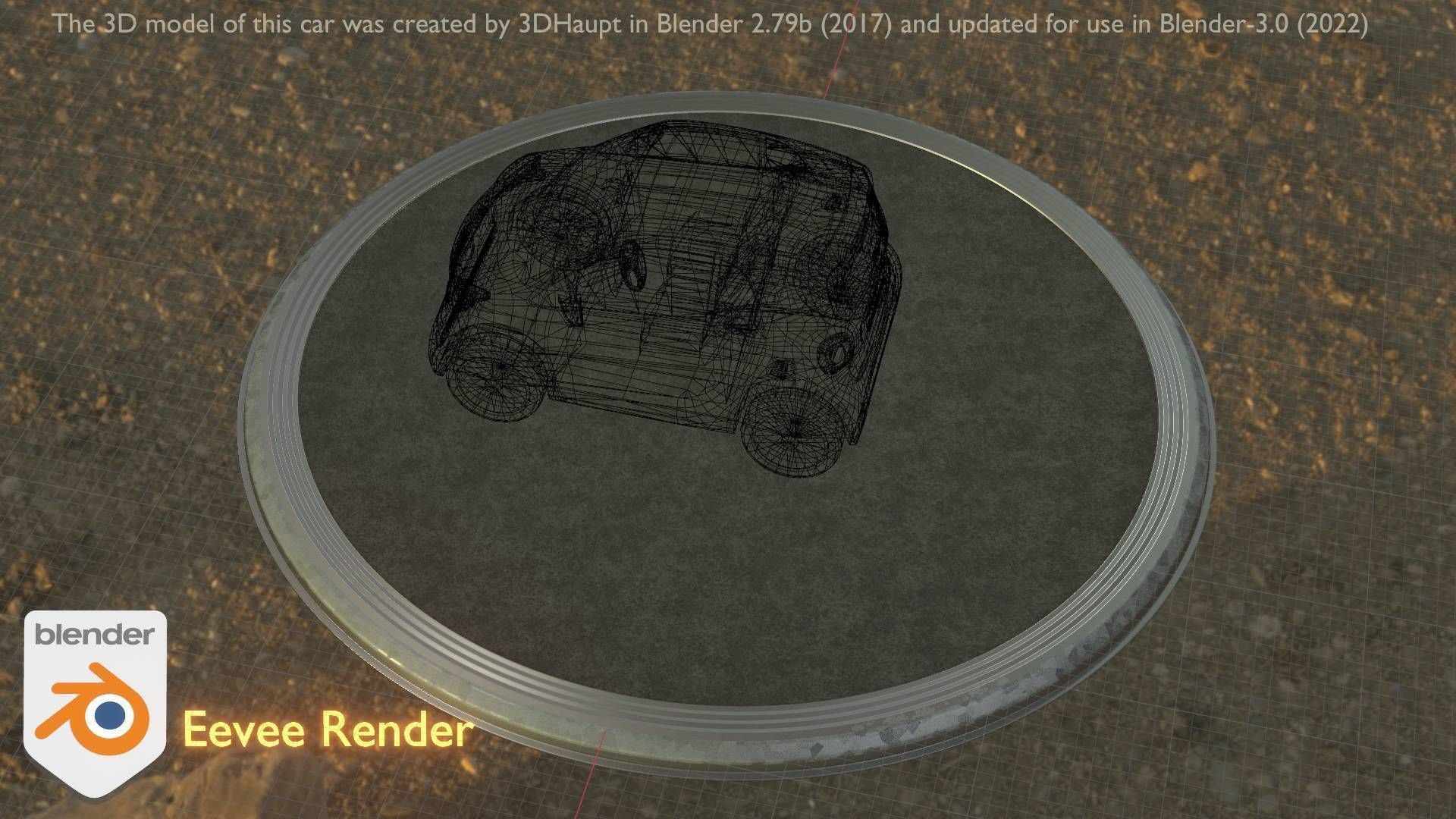 City Car 11 Small Type-E Black Low-poly 3D model_54