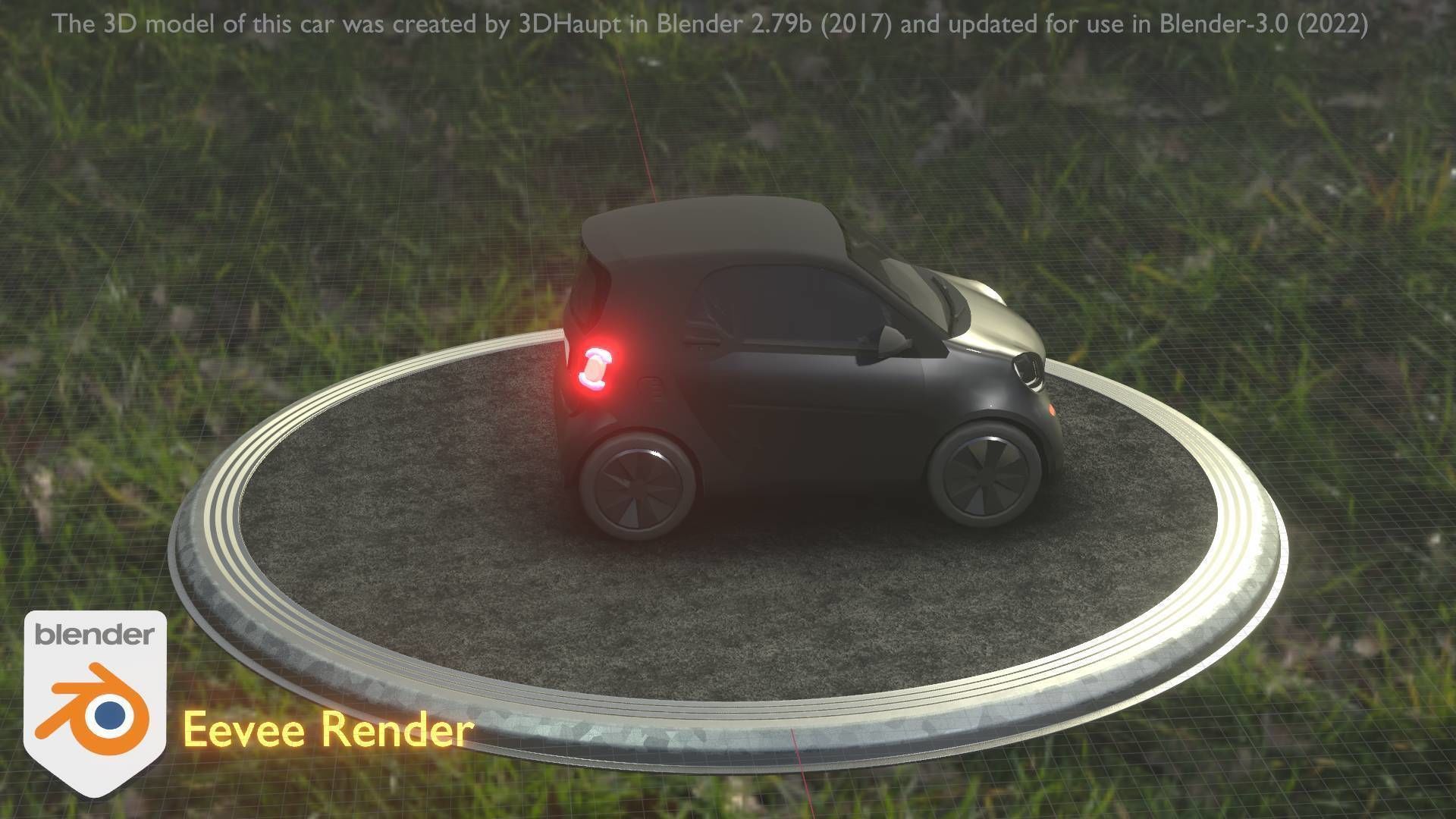 City Car 11 Small Type-E Black Low-poly 3D model_89