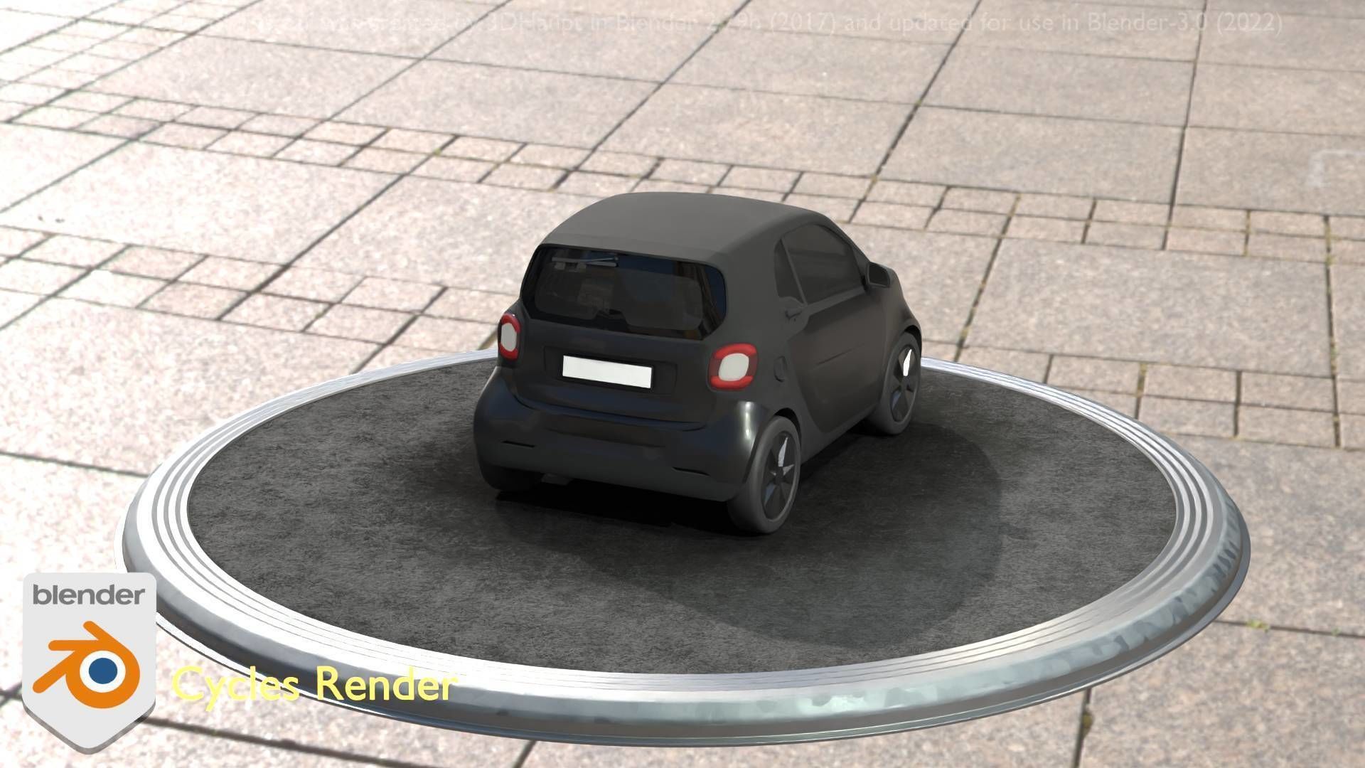City Car 11 Small Type-E Black Low-poly 3D model_69