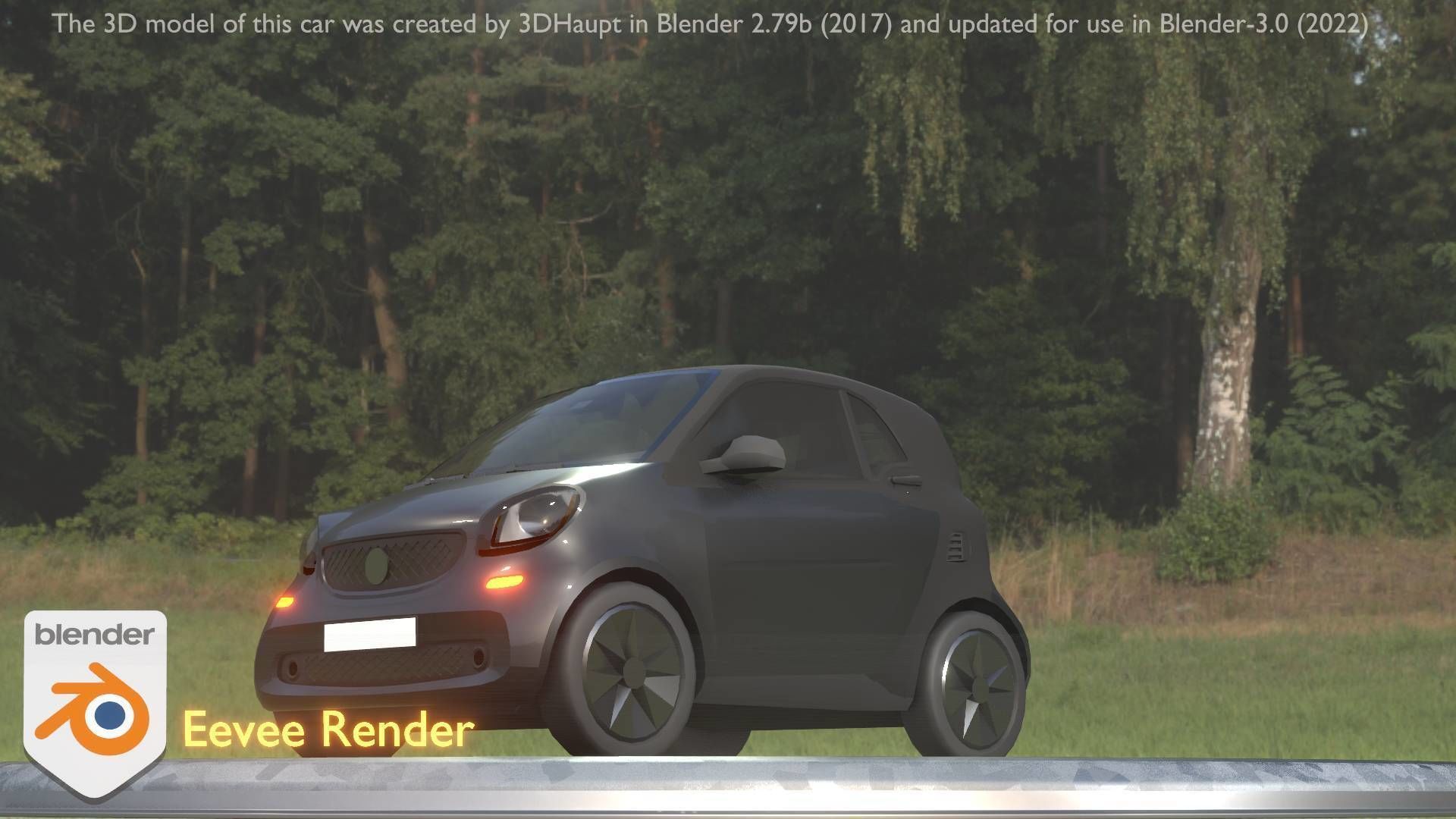 City Car 11 Small Type-E Black Low-poly 3D model_79