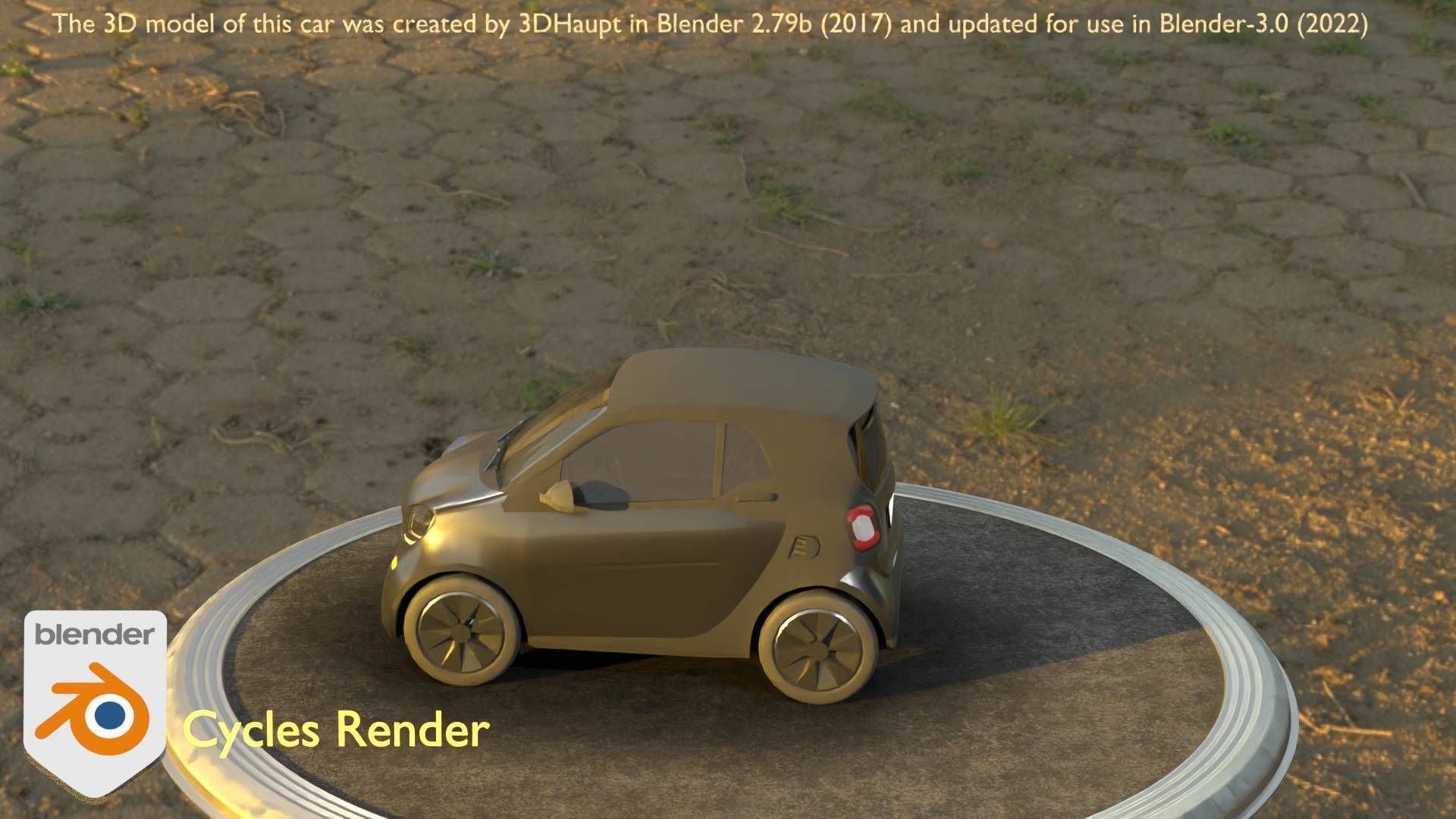 City Car 11 Small Type-E Black Low-poly 3D model_26