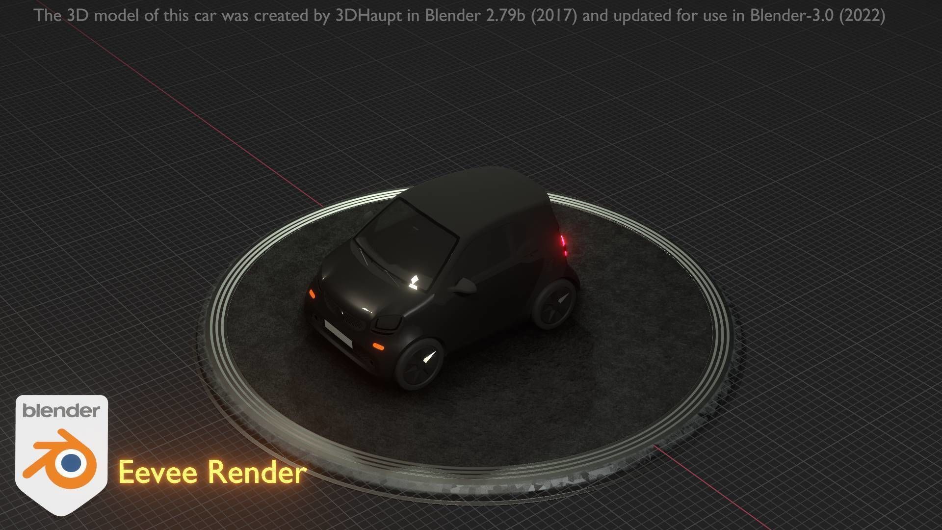 City Car 11 Small Type-E Black Low-poly 3D model_64