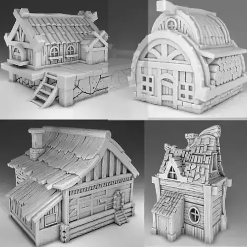 Full set - village houses