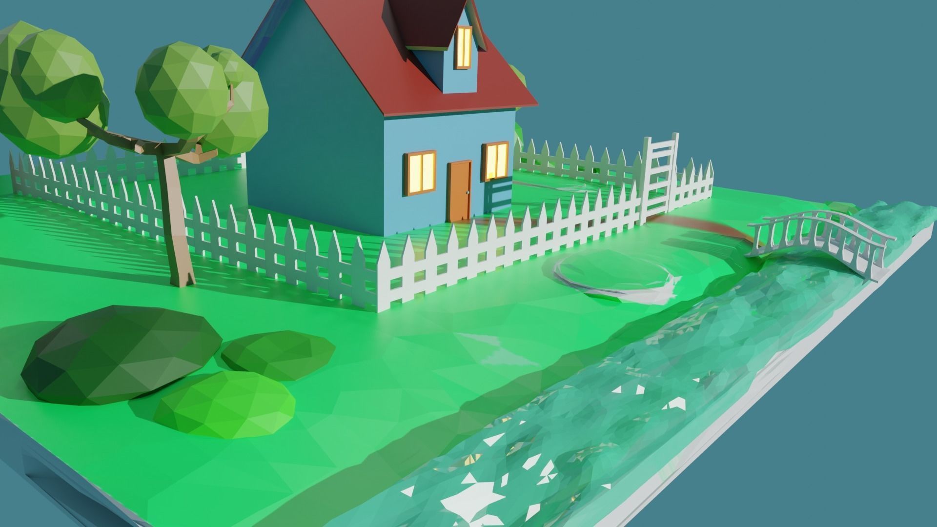 Low Poly Nature Asset 3D model_7