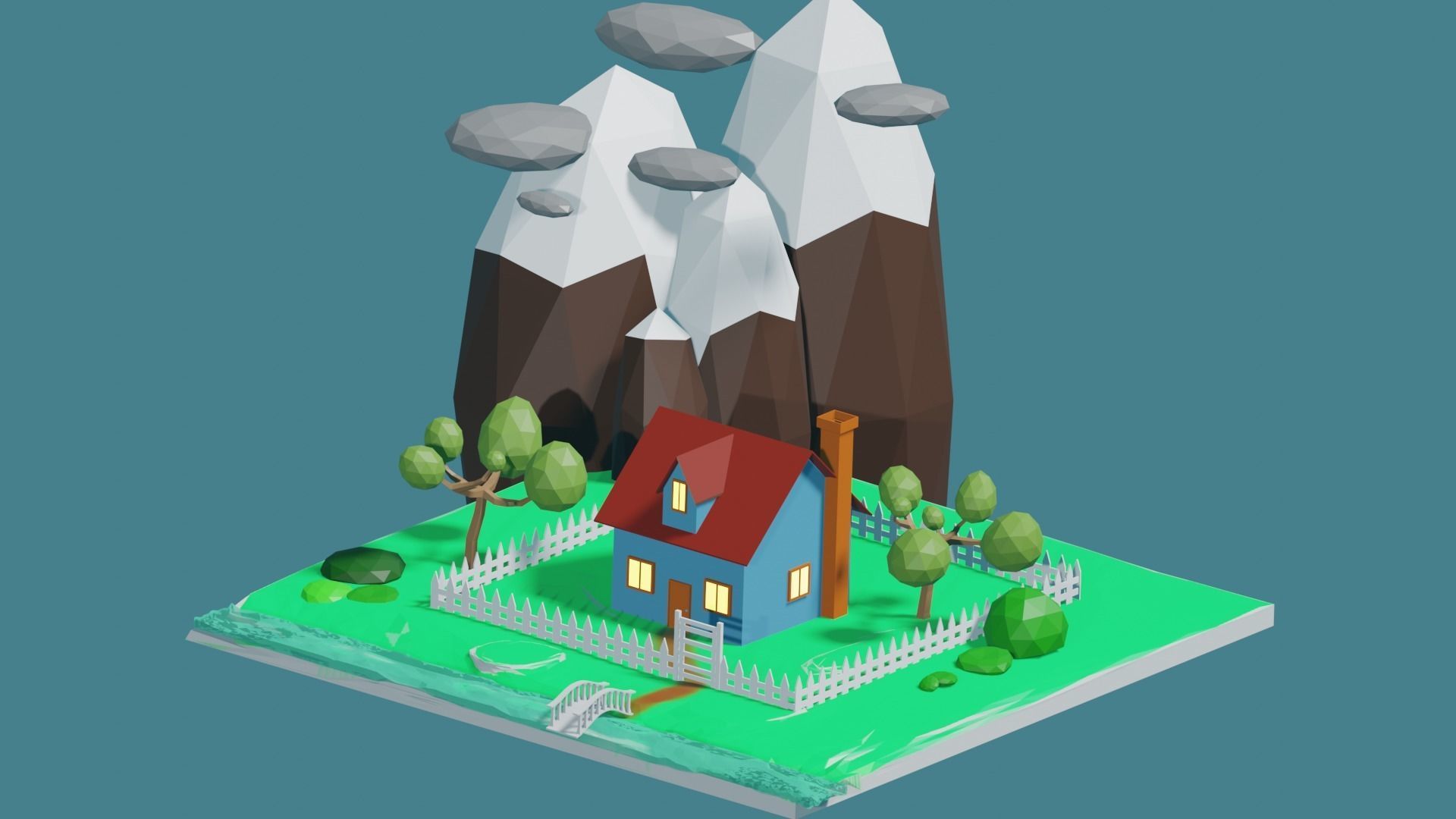 Low Poly Nature Asset 3D model_6