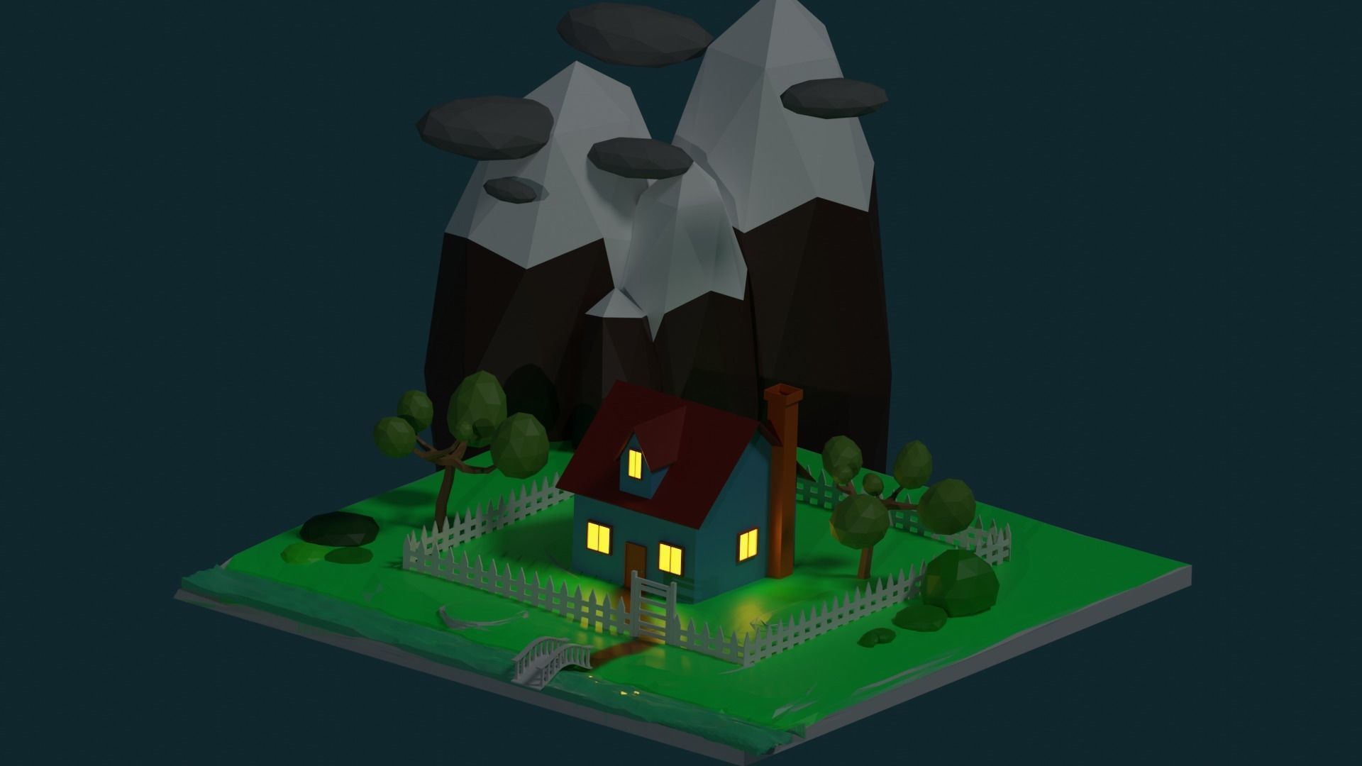 Low Poly Nature Asset 3D model_4